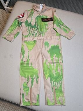 Ghostbusters Halloween Costume Kid's Size X-Small Zip Up Jumpsuit